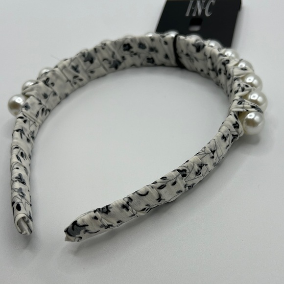 Inc International Concepts Imitation Pearl Headband in Floral-Print NWT MSRP $35 - Picture 6 of 6